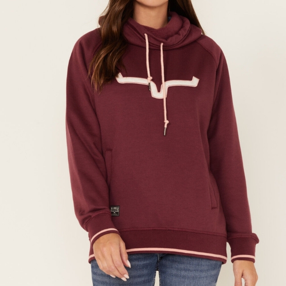 Kimes Ranch Logo Maroon Long Sleeved Hoodie Women's Size Medium - Picture 1 of 10